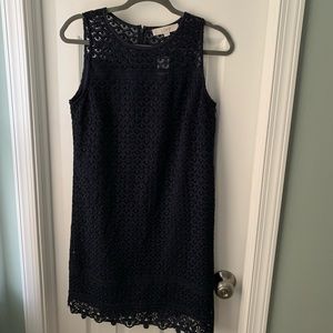 NWT LOFT Navy Blue Lace Shift Dress